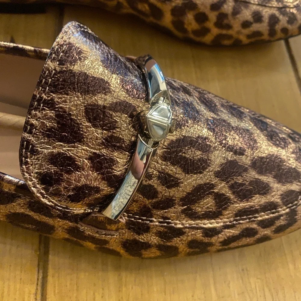 Kate Spade Women’s Lana Leopard Bronze Multi Brown Loafers new in box size 8.5